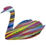 Low Poly Prismatic Streaked Swan