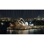 Low Poly Sydney Opera House Night Scene