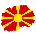 Macedonia Map Flag