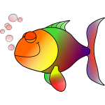 Colorful sleepy fish