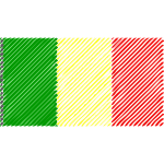 Mali flag scribble effect