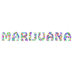 Marijuana Typography Prismatic