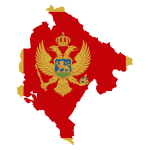 Montenegro Map Flag