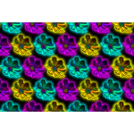 Neon flower background vector image