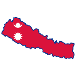 Nepal Map Flag