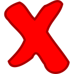 red not OK / failure symbol