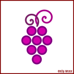 Pink grapes icon
