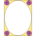 Oval frame with decorations