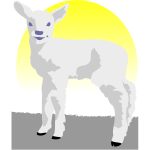 Vector image of a lamb