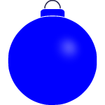 Plain blue bauble