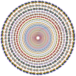 Polychromatic Colorful Direction Circle Vortex Variation 2 No Background