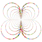 Prismatic Abstract Circles Butterfly 4 No Background