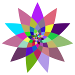 Prismatic Abstract Flower Line Art