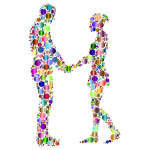 Prismatic Circles Couple Silhouette 6 7