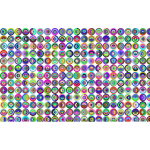 Prismatic Concentric Checkered Circles Pattern