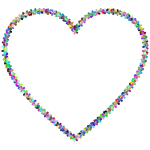 Prismatic Floral Heart Outline Mark II