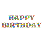 Prismatic Happy Birthday Typography 3