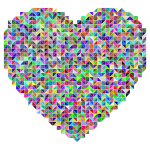 Prismatic Heart Triangular Mosaic