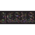 Prismatic Jesus Typography Lines 3