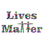 Prismatic Lives Matter Typography