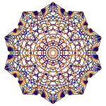 Prismatic Mandala Line Art No Background