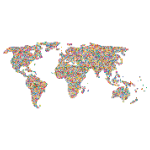 Prismatic Mosaic World Map 2