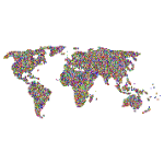 Prismatic Mosaic World Map 7