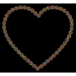 Prismatic Petals Heart 6 With Background