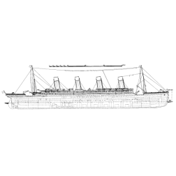 RMS Titanic (side plan)