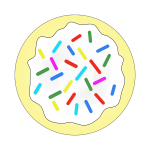 Rainbow Sprinkles Sugar Cookie Solid