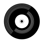 Vinyl record pictogram illustration