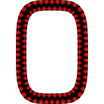 Red rectangular frame