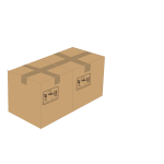 Vector image of 2 sealed cardboard boxes next to each other