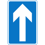 One way sign