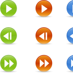 Round buttons symbols