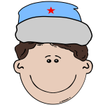 Russian boy vector illustration