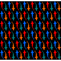 Seamless pattern with sharks II