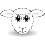Funny sheep face vector image