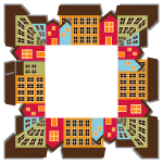 Small Town Cityscape Quadrilateral 2