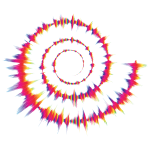 Spectrum Sound Wave Spiral Silhouette