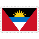 Antigua and Barbuda flag stamp