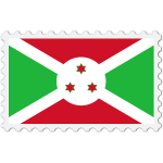 Burundi flag stamp