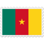 Cameroon flag stamp