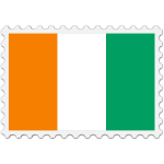 Ivory Coast flag stamp