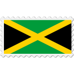 Jamaica flag stamp