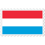 Luxembourg flag stamp