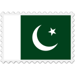 Stamp Pakistan Flag