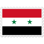 Stamp Syria Flag