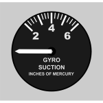 Piper Gyro Suction Gage
