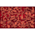 Translucent Hearts Background 4